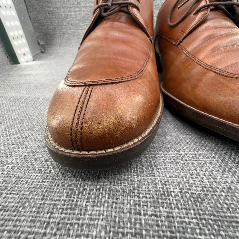 Cole Haan Lenox Hill Split-Toe Oxfords Mens 12M British Tan Leather Dress Shoes